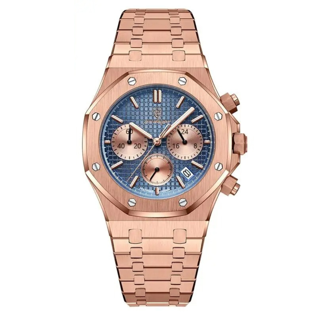 Poedagar Men's Royal King Oak Octagonal Watch