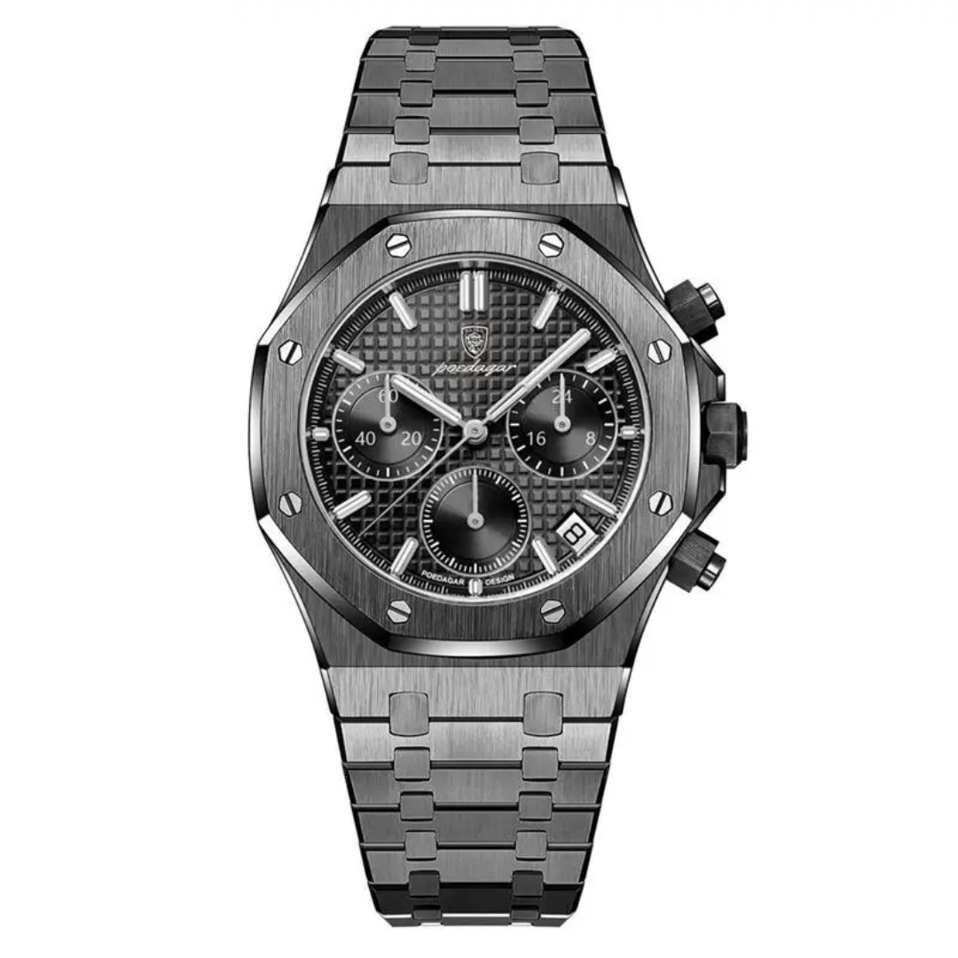 Poedagar Men's Royal King Oak Octagonal Watch