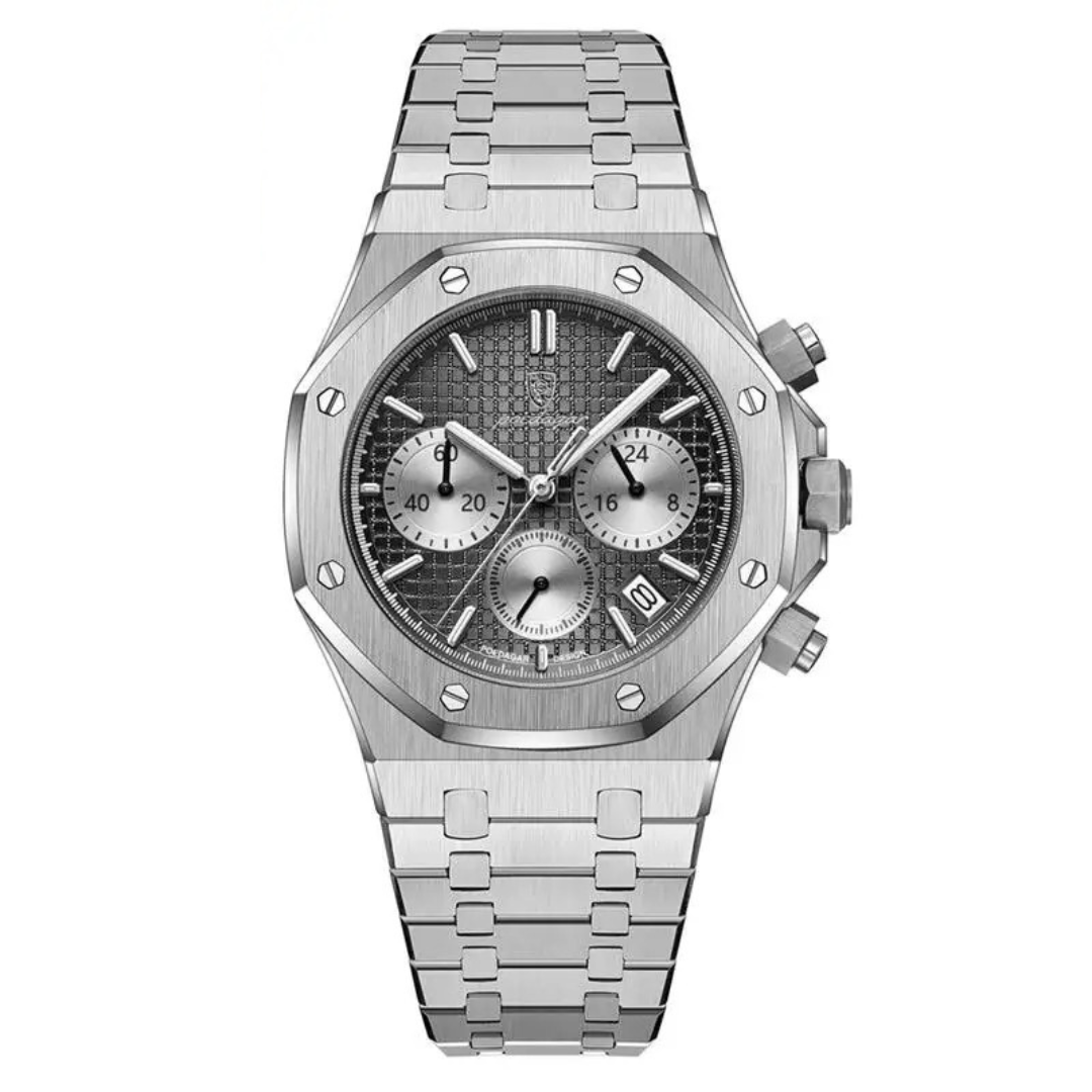 Poedagar Men's Royal King Oak Octagonal Watch