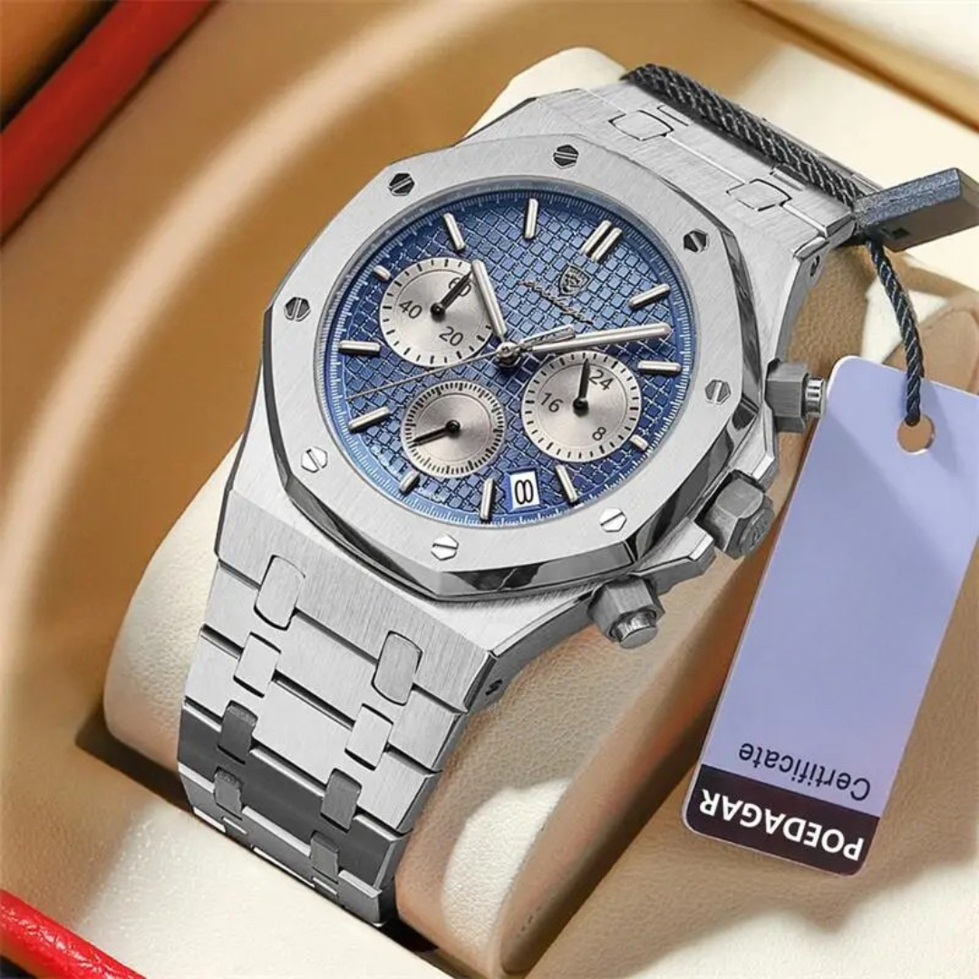 Poedagar Men's Royal King Oak Octagonal Watch