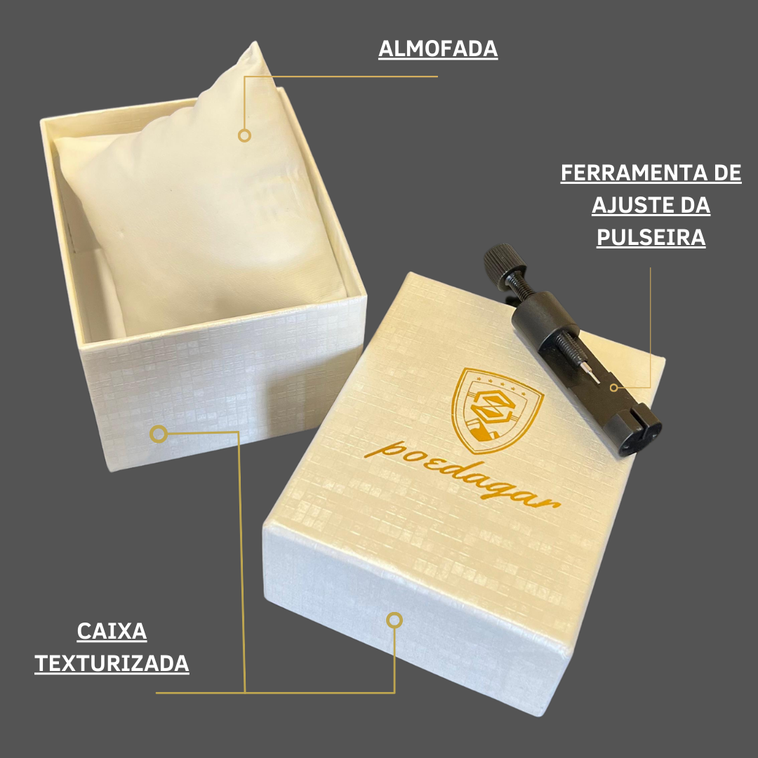 Poedagar Men's Royal King Oak Octagonal Watch