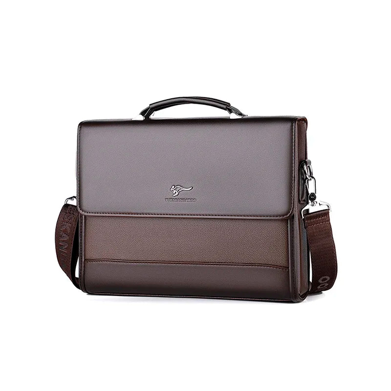 Kangoo Business 2 Men's Leather Briefcase