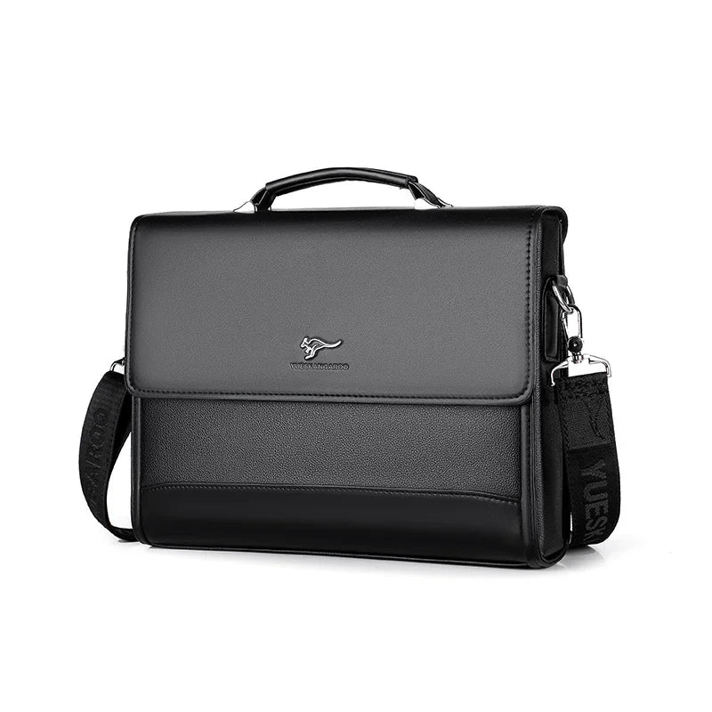 Kangoo Business 2 Men's Leather Briefcase