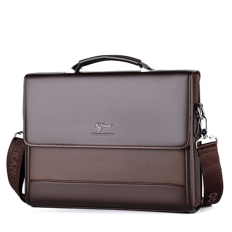 Kangoo Business 2 Men's Leather Briefcase