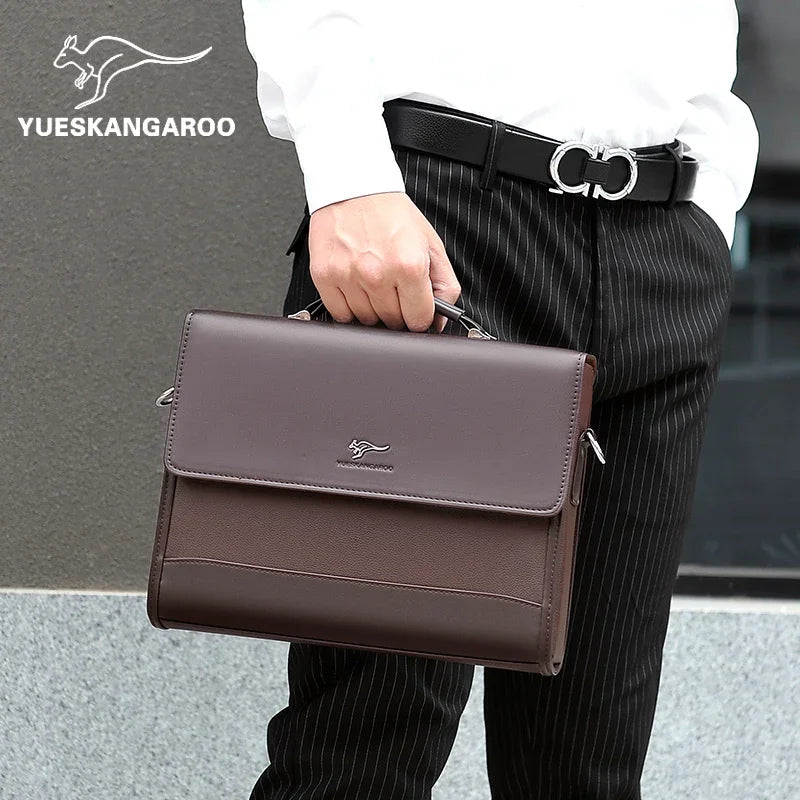 Kangoo Business 2 Men's Leather Briefcase