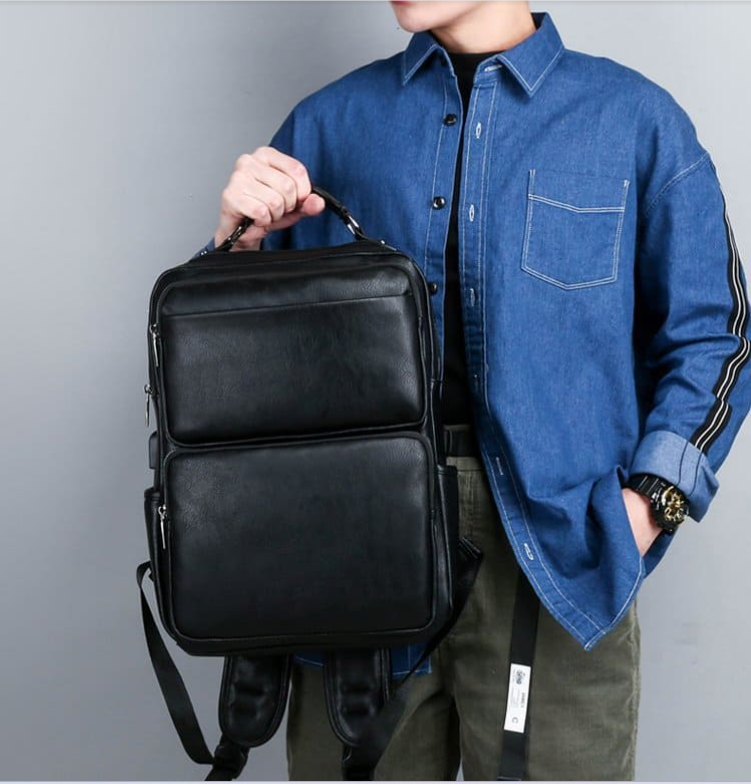 Herrenrucksack aus echtem Leder - Drakon Bag