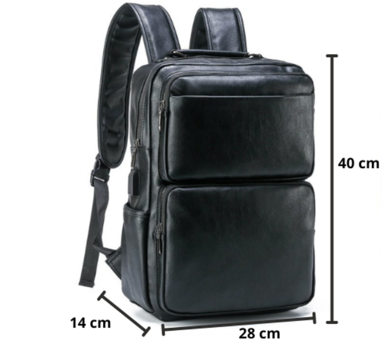 Herrenrucksack aus echtem Leder - Drakon Bag