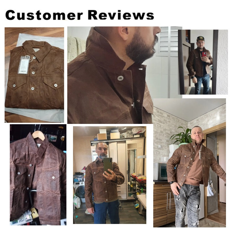 Herren Retro Wachsjacke aus Baumwolle – Robust, Wasserdicht & Im Militärstil