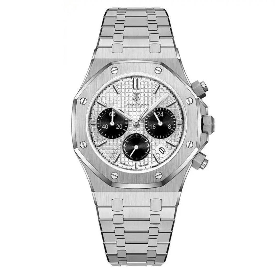 Poedagar Men's Royal King Oak Octagonal Watch