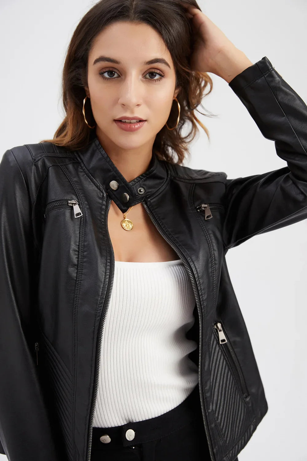 Damen-Echtlederjacke – Premium-Jacke