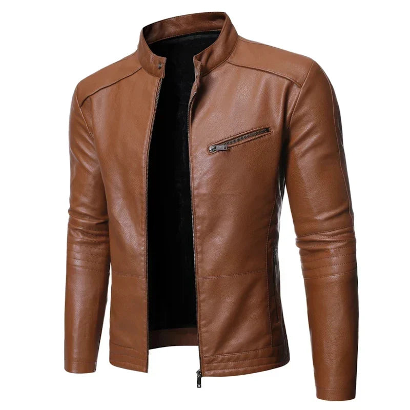 Lederjacke für Herren – Slim Fit