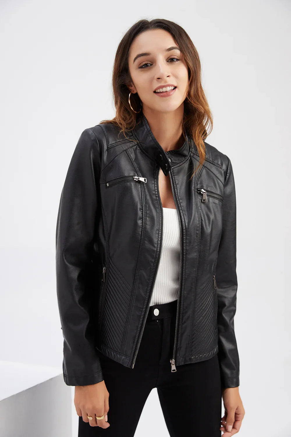 Damen-Echtlederjacke – Premium-Jacke