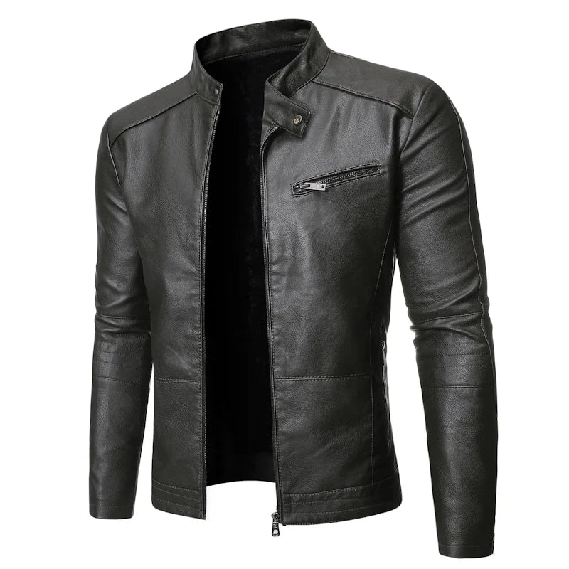 Lederjacke für Herren – Slim Fit