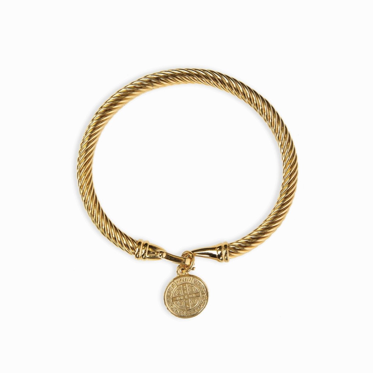 Armband mit Anhänger des Heiligen Benedikt, 18 Karat vergoldet.