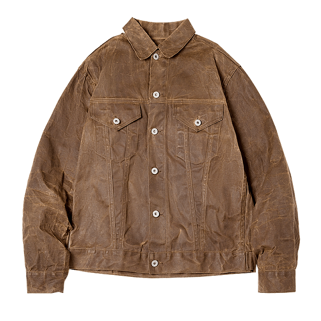 Herren Retro Wachsjacke aus Baumwolle – Robust, Wasserdicht & Im Militärstil
