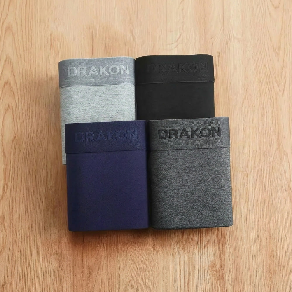 Drakon | Premium Cotton Boxer Briefs (4-Pack)