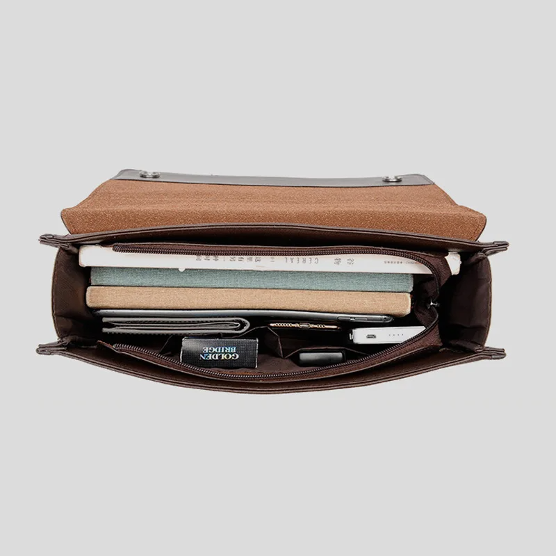 Kangoo Business 2 Men's Leather Briefcase