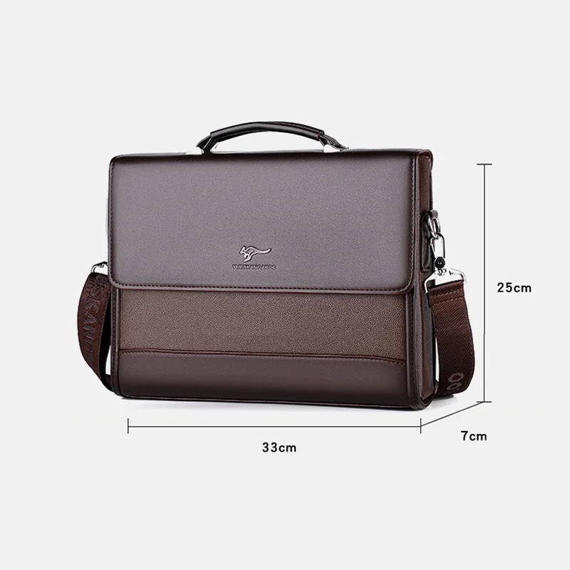 Kangoo Business 2 Men's Leather Briefcase