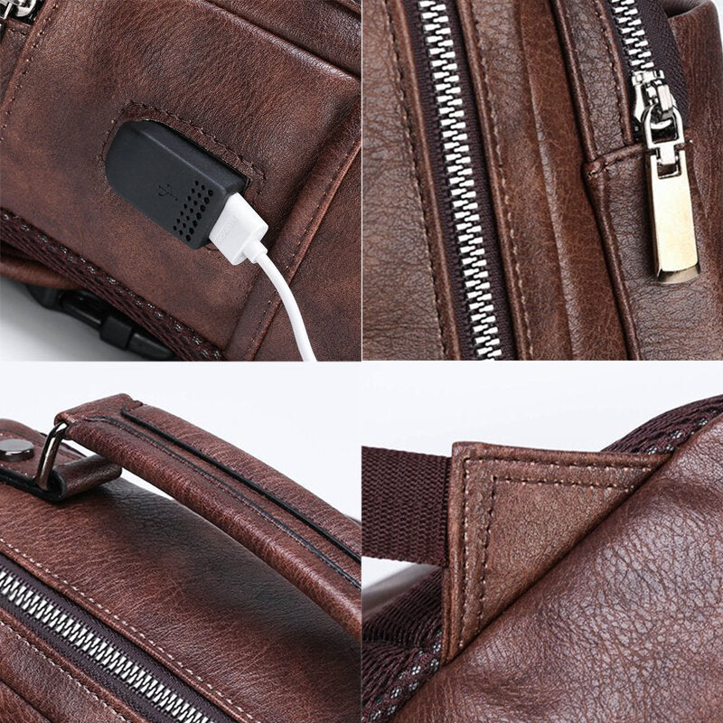 Herrenrucksack aus echtem Leder - Drakon Bag