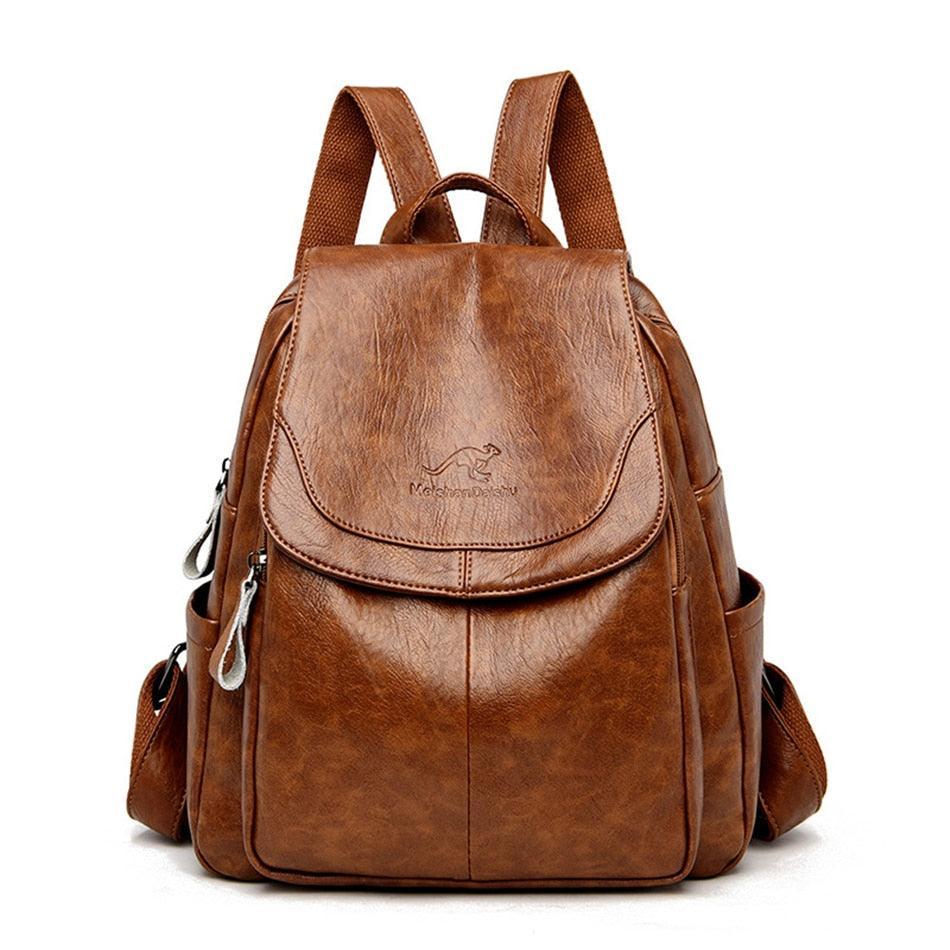 Echter Vintage-Lederrucksack - Aussie
