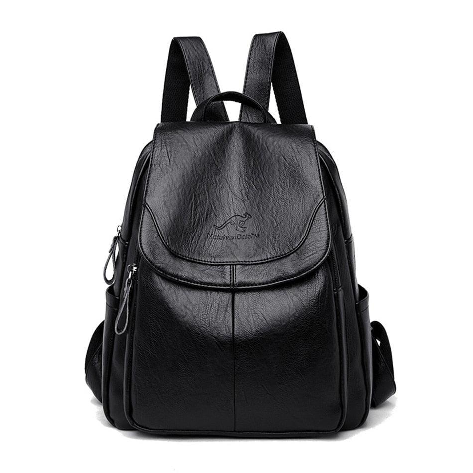 Echter Vintage-Lederrucksack - Aussie