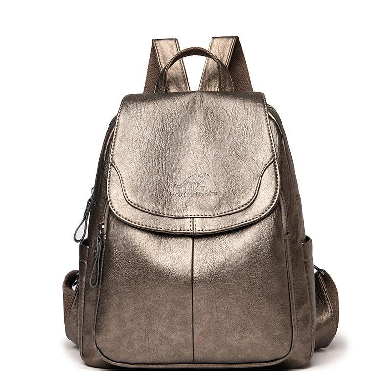 Echter Vintage-Lederrucksack - Aussie