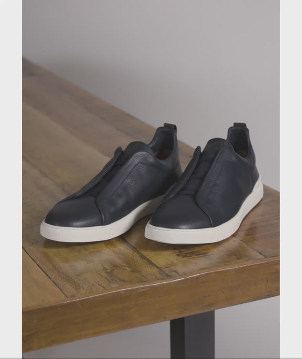 Drakon | Men's Leather Triple Stitch Sneakers
