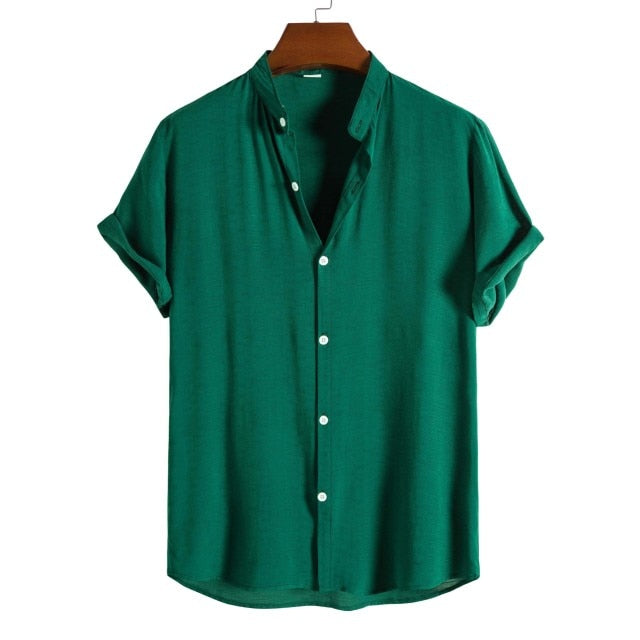 Drakon | Premium Mandarin Collar Short Sleeve Shirt for Men