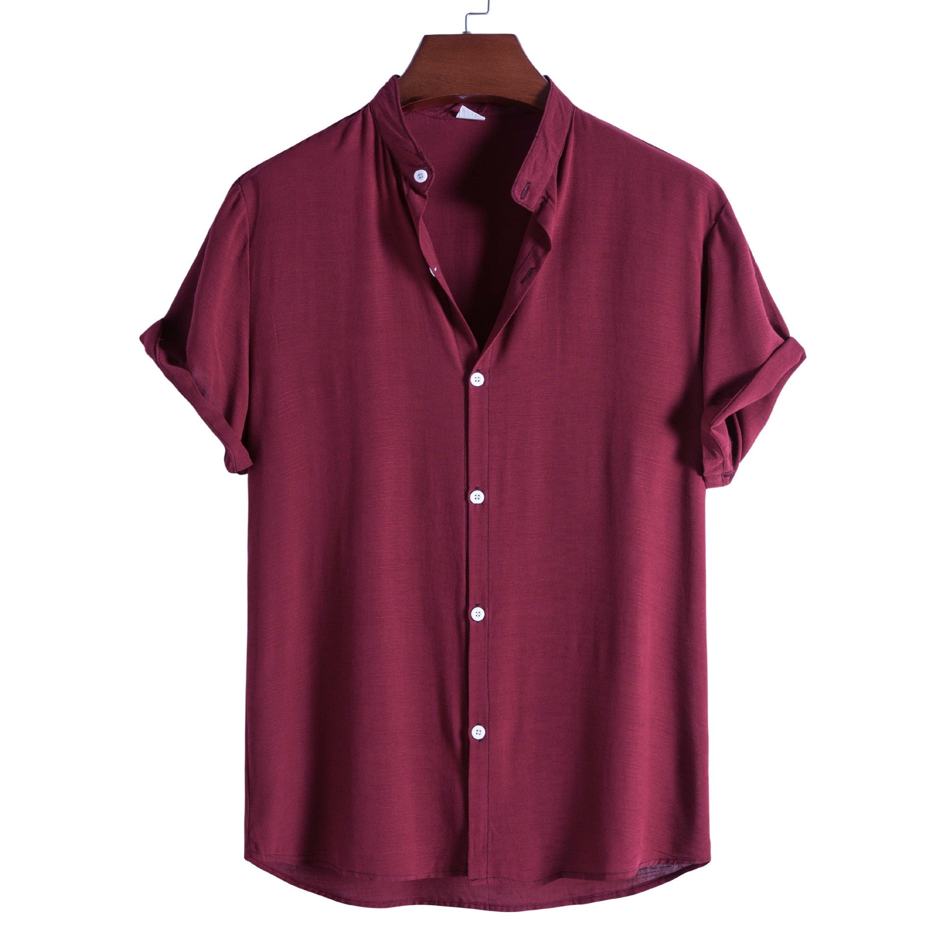 Drakon | Premium Mandarin Collar Short Sleeve Shirt for Men