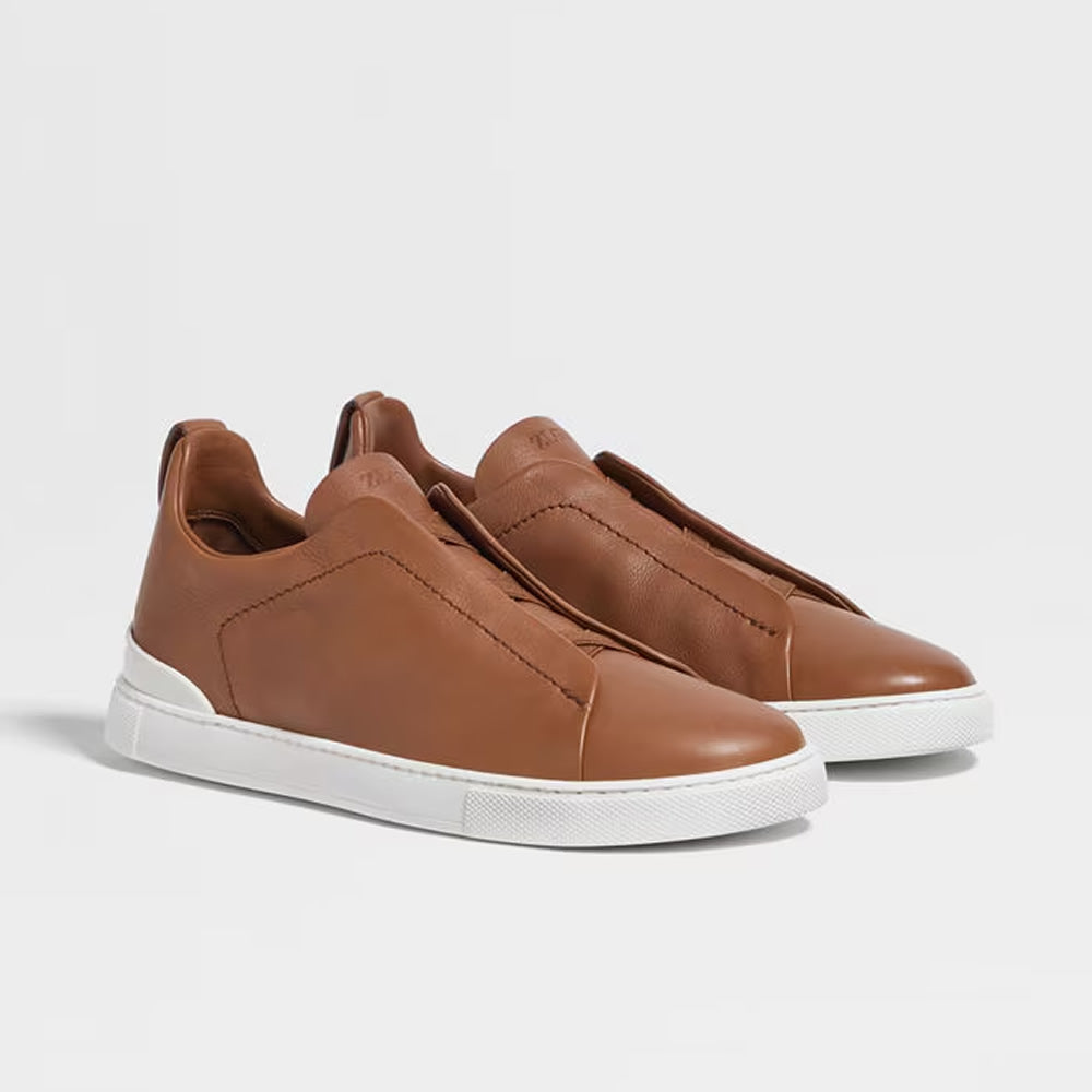 Drakon | Men's Leather Triple Stitch Sneakers