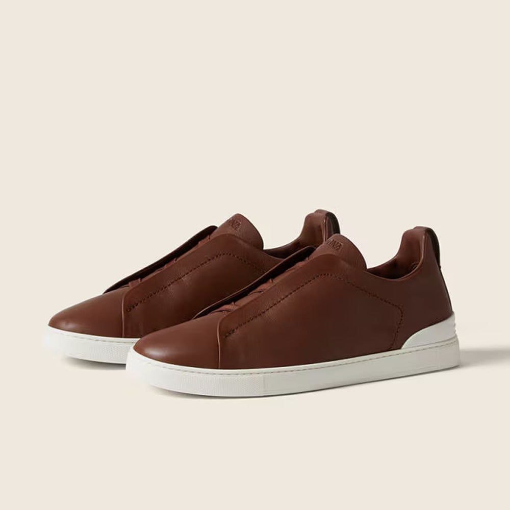 Drakon | Men's Leather Triple Stitch Sneakers