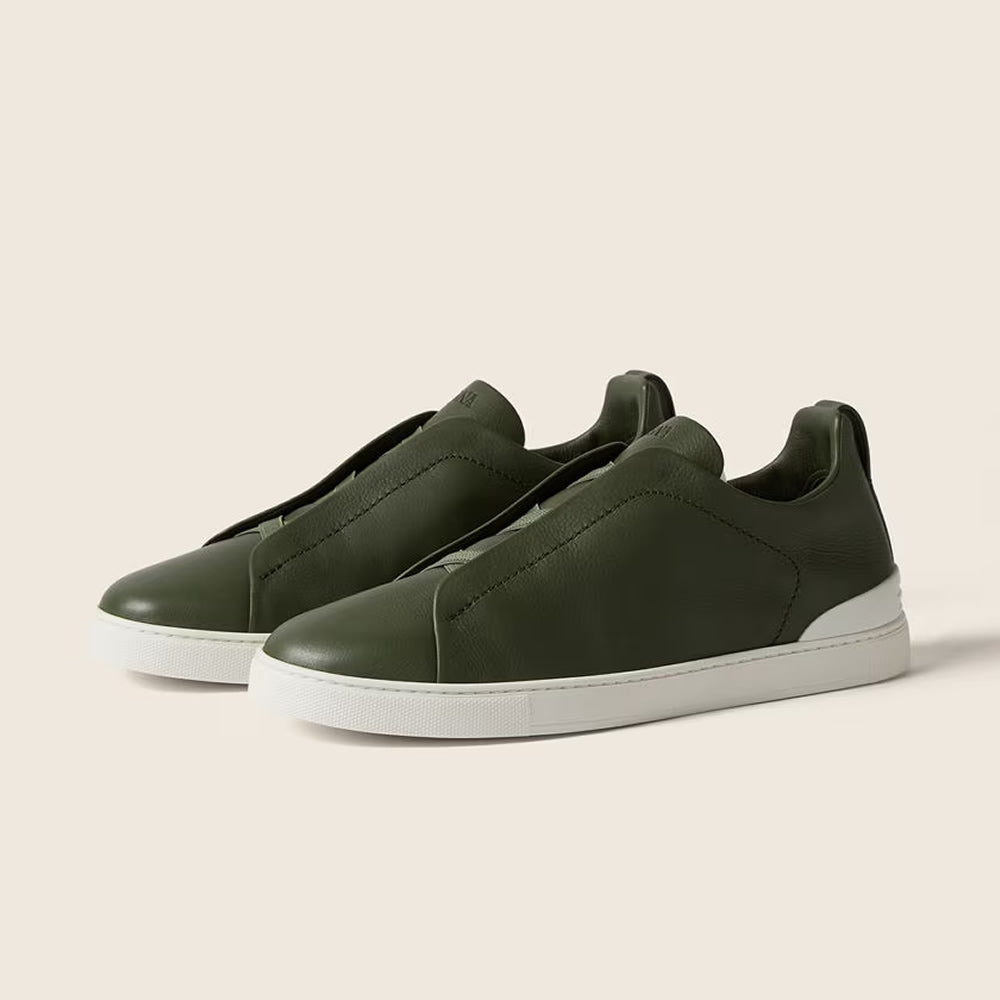 Drakon | Men's Leather Triple Stitch Sneakers
