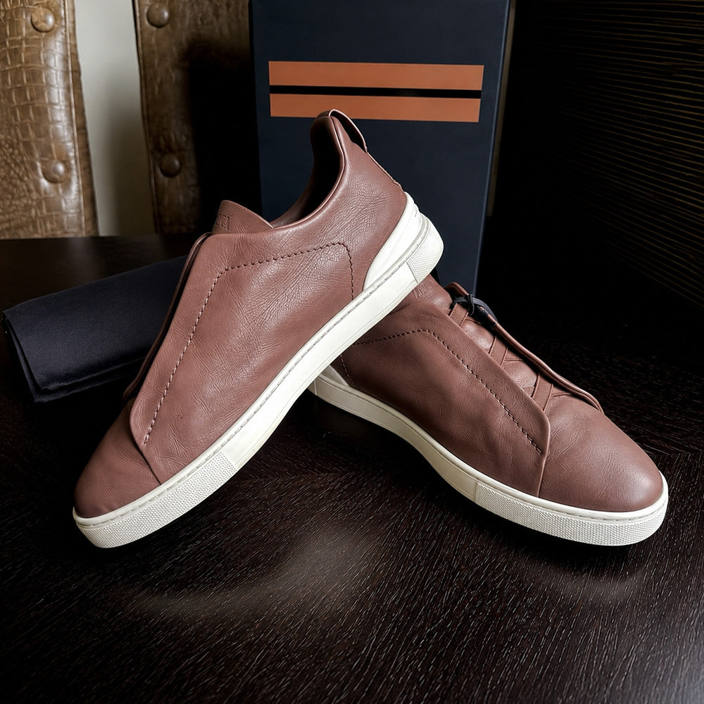 Drakon | Men's Leather Triple Stitch Sneakers