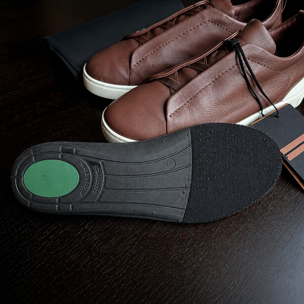 Drakon | Men's Leather Triple Stitch Sneakers